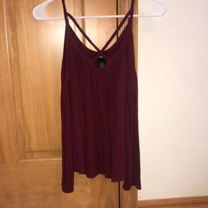 Maroon top!